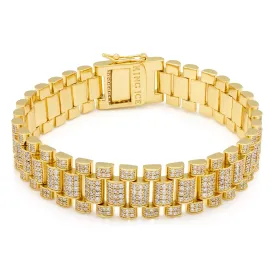 15mm Iced Rollie Link Bracelet