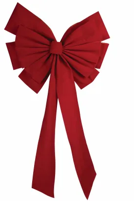 19" RED VELVET BOW 12 LOOP    1PC/CARD