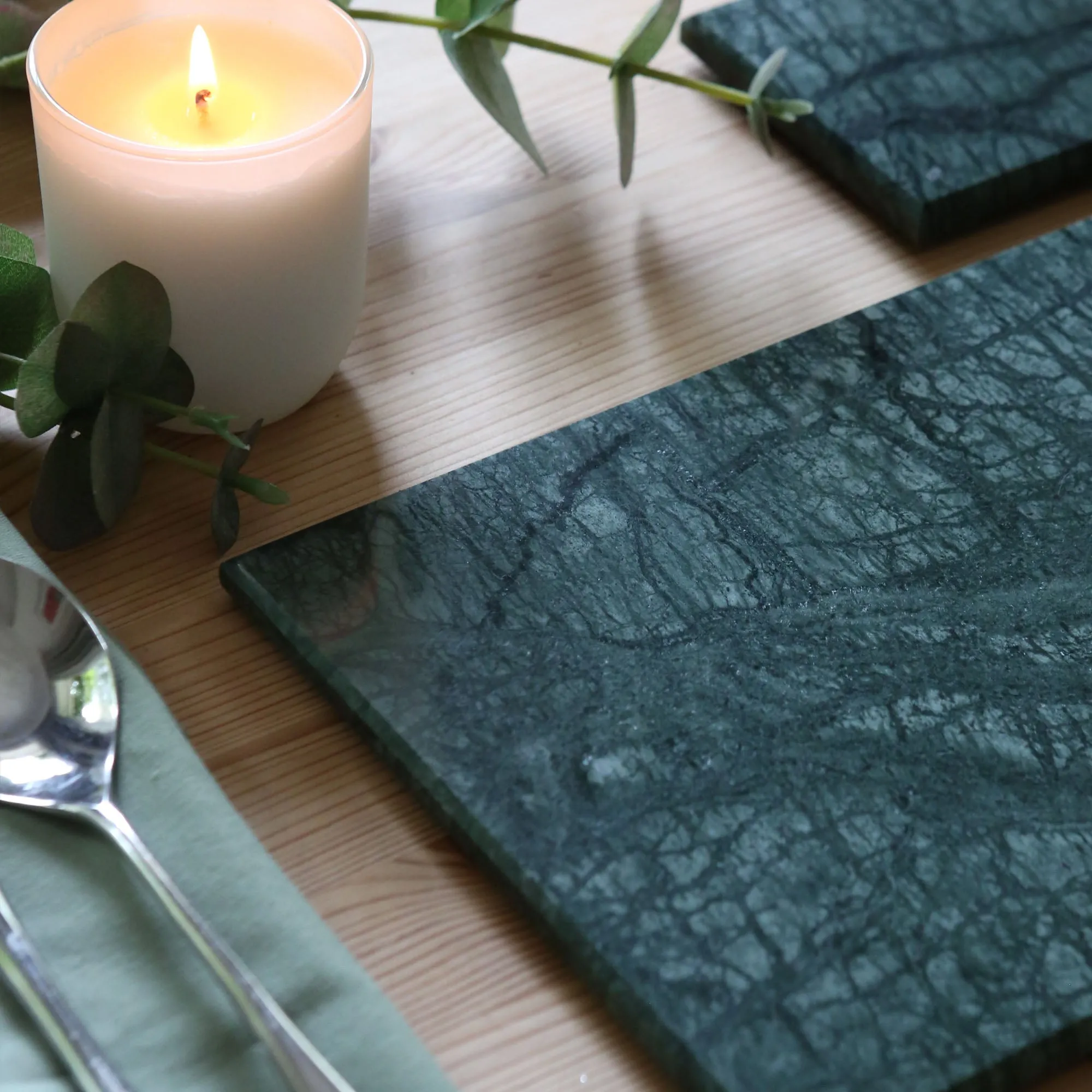 30cm x 20cm Rectangular Marble Placemats - Pack of Six - By Argon Tableware