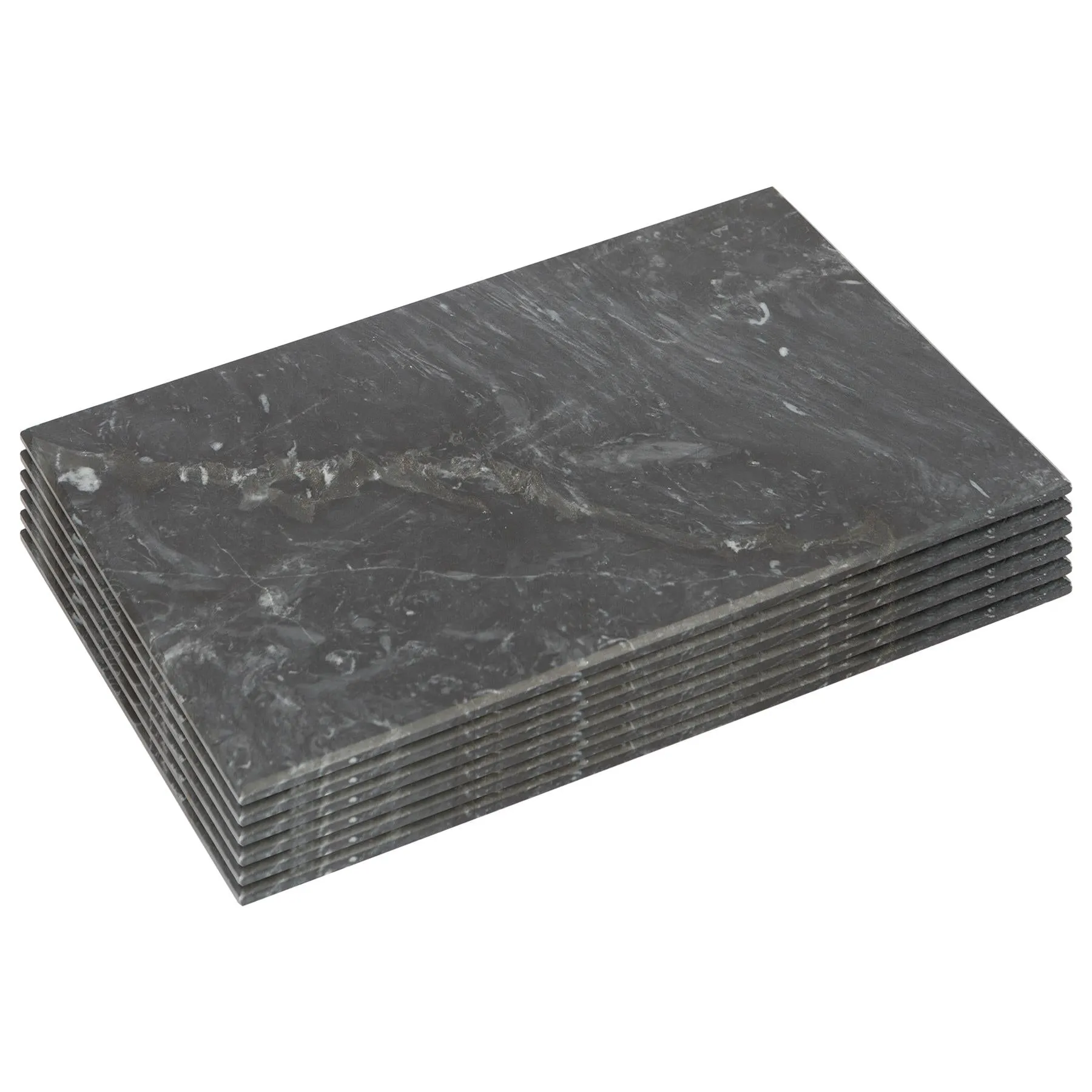 30cm x 20cm Rectangular Marble Placemats - Pack of Six - By Argon Tableware