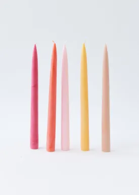 5 Chandelles - Tapered Candles Summer Set