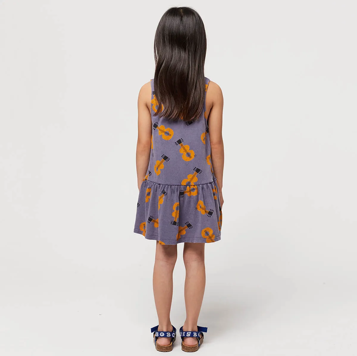 Acoustic Guitar All Over Dress in Prussian Blue by Bobo Choses