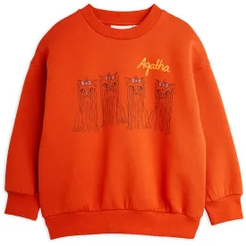 Agatha Dog Sweatshirt in Red by Mini Rodini