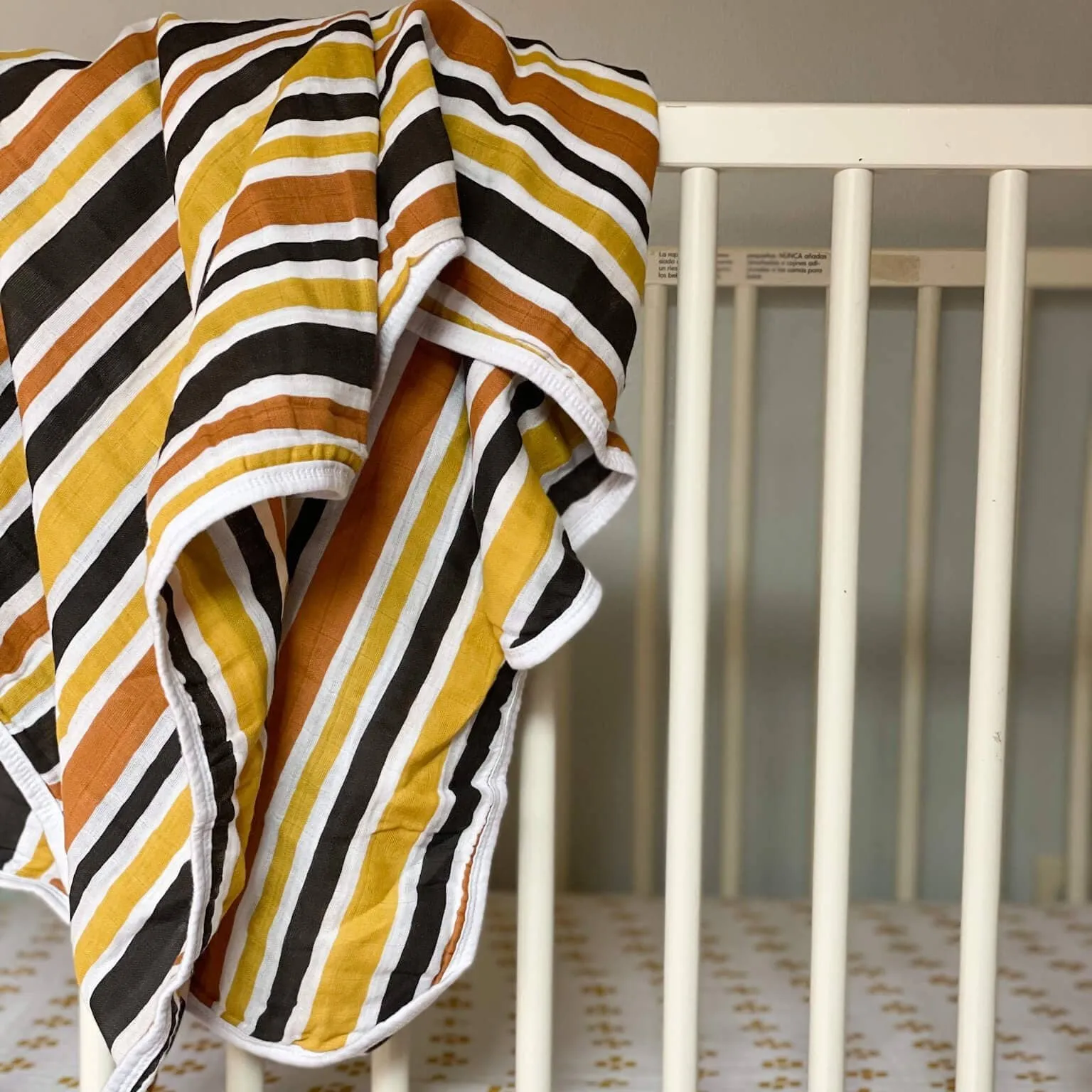 Autumn Stripe Muslin Throw