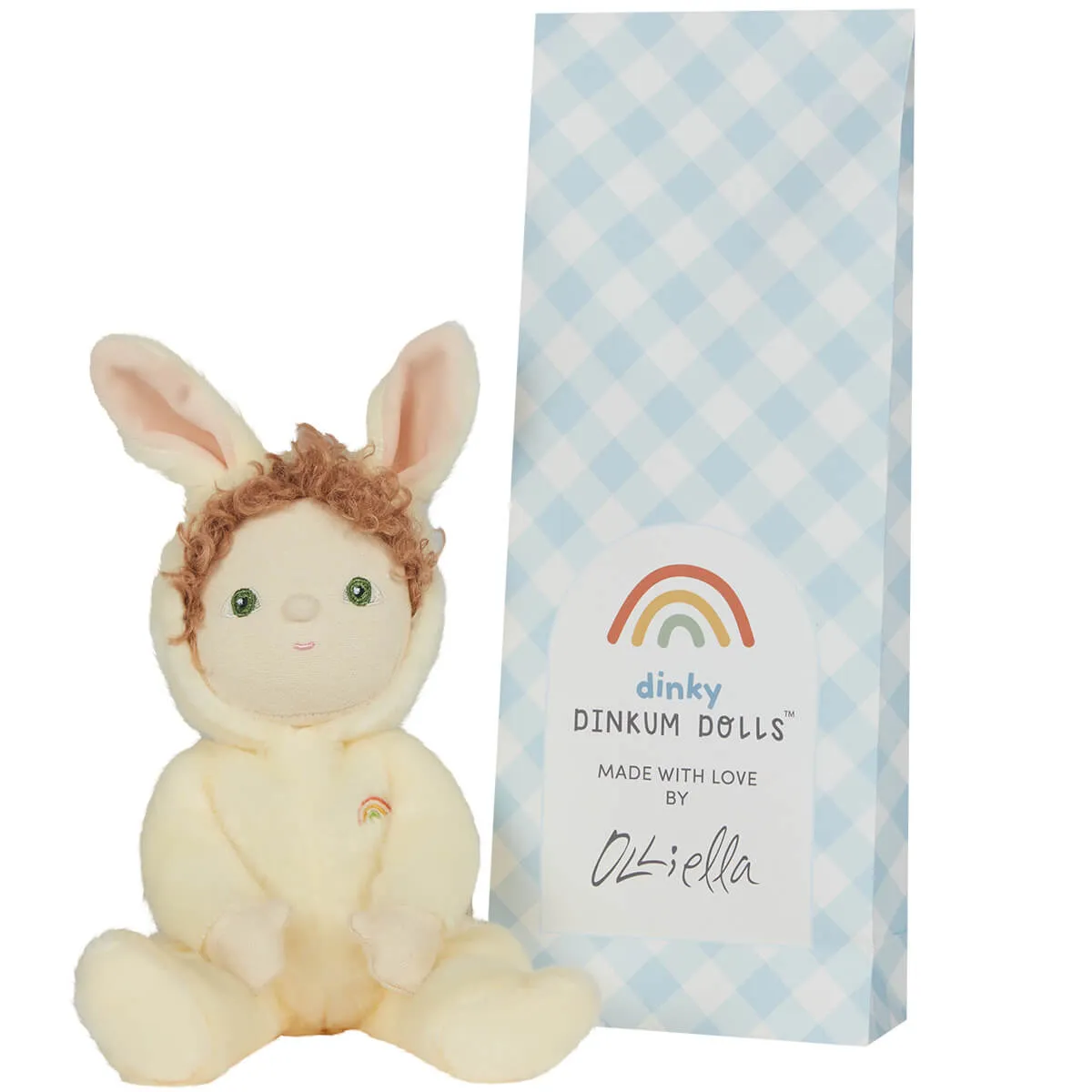 Babbit Bunny Dinky Dinkum Fluffle Family Doll in Buttercream by Olli Ella