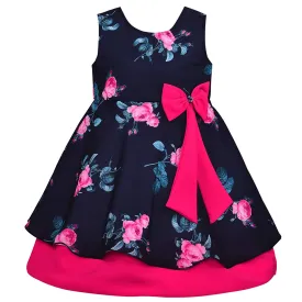 Baby Girls Dress Frocks-stn736pnk