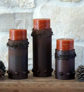 Barbwire Candle Holders - Tuscan Sun