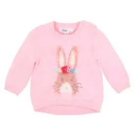 Bebe Amelia Bunny Jumper in Pink