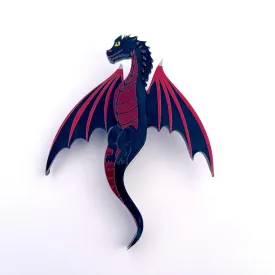 Black Dragon - Mini Brooch - Set of 2