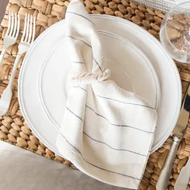 Blue Pinstripe Stripe Cotton Napkin