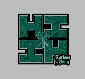 BONG TEAL TRIBAL HIFI LOGO STICKER