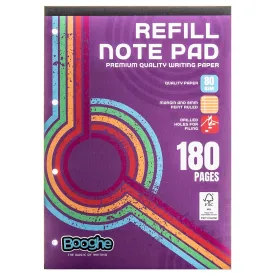 Booghe A4 Lined Refill Note Pad (180 Pages)