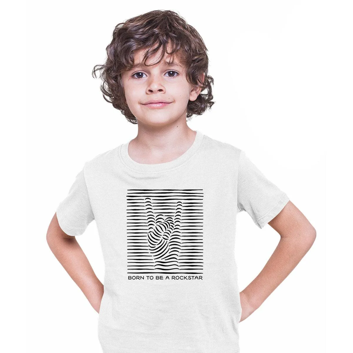 Born to be a rockstar Abstract Typographygraphy T-shirt for Kids