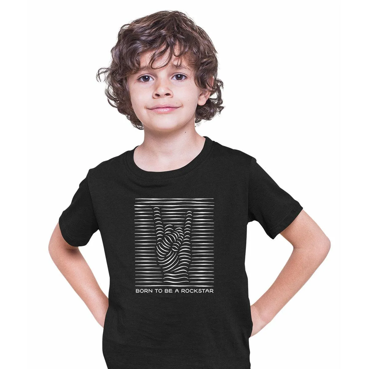 Born to be a rockstar Abstract Typographygraphy T-shirt for Kids