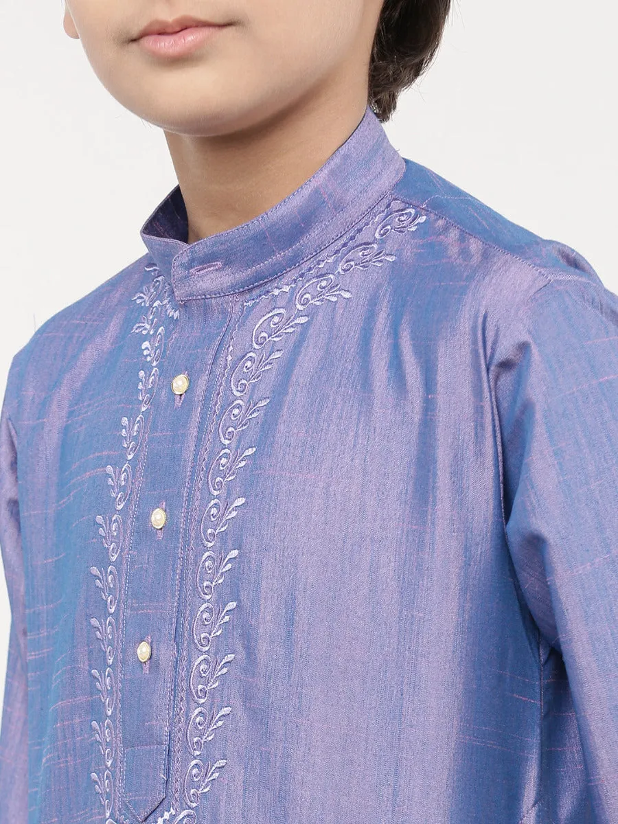 Boys Matching Kurta & Panchakacham Joy Set Blue VB5