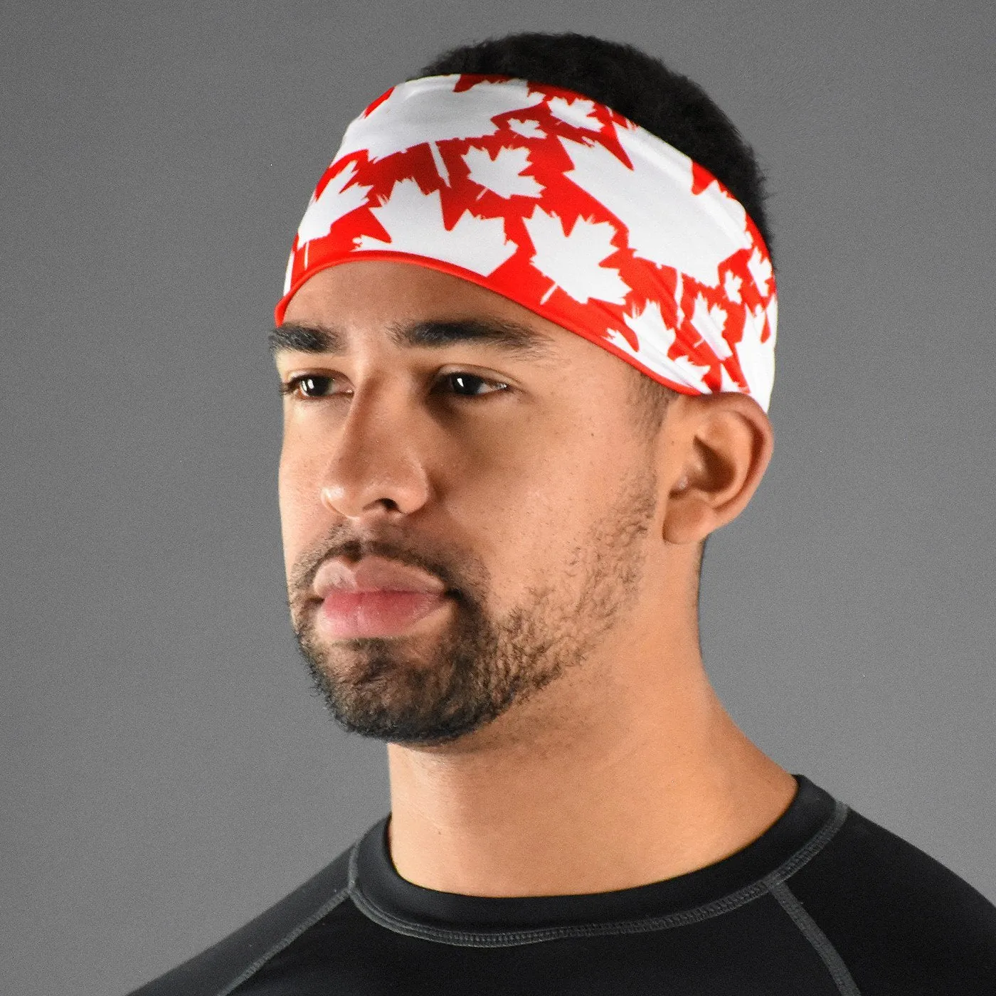 Canada Maple Leaf Red Double-sided Wide Headband