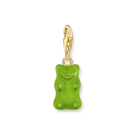 Charm pendant goldbears in green