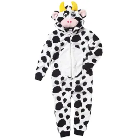 Childs Black & White Pattern Cow Onesie