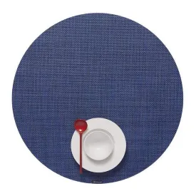 Chilewich Round Mini Basketweave Placemat - Indigo