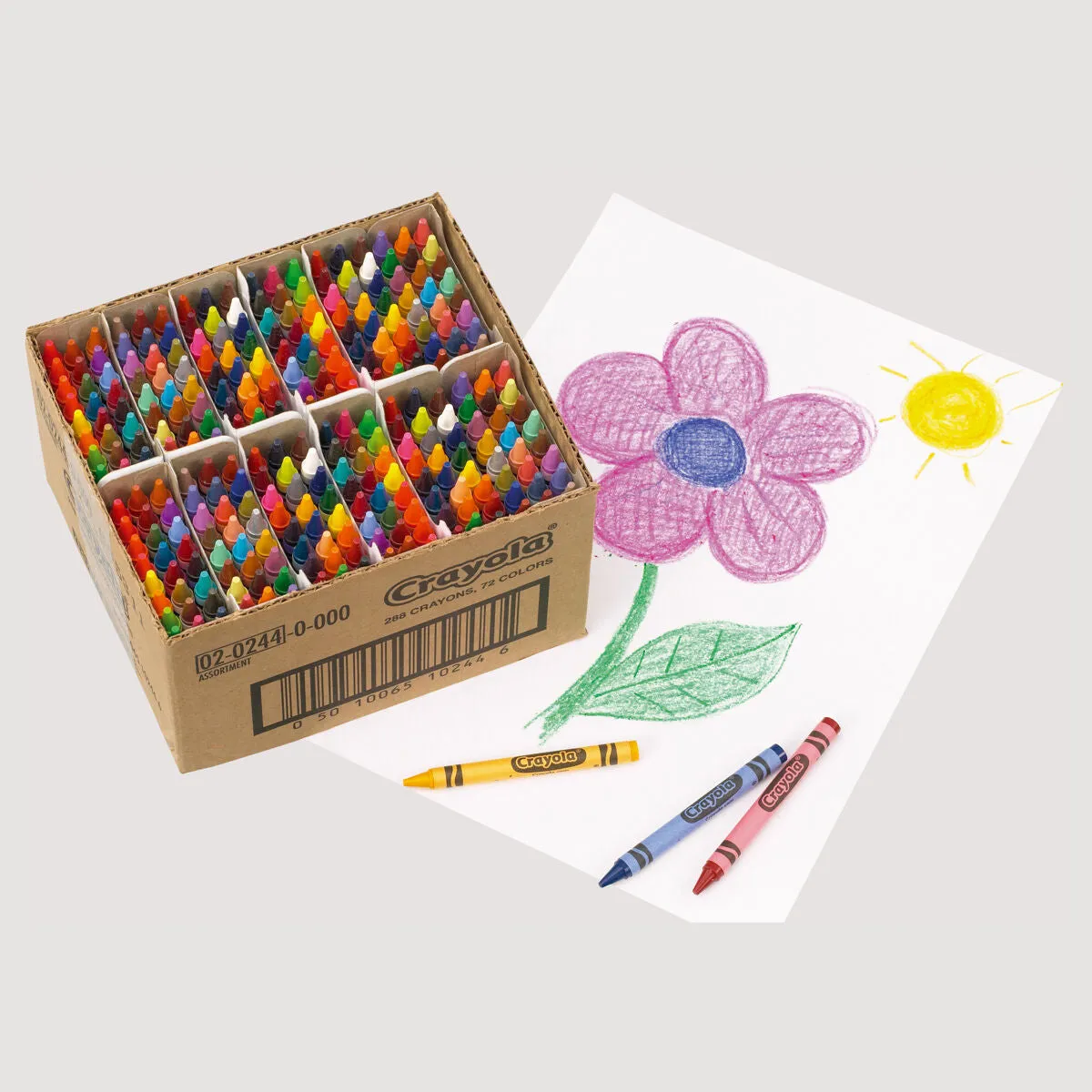 Crayola 288 Wax Coloured Crayons Class Pack