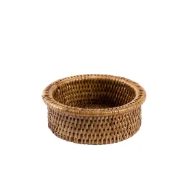 Dark Rattan Wine Bottle Holder