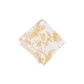 Dinner Napkin - Miriam Ochre Reversible Yellow Damask Napkin