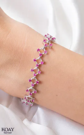 Double Zircon Bracelet (010) Pink