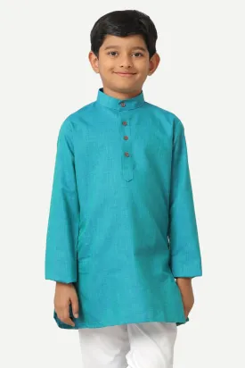 Exotic - Aqua Blue Kurta For Kids | Uathayam