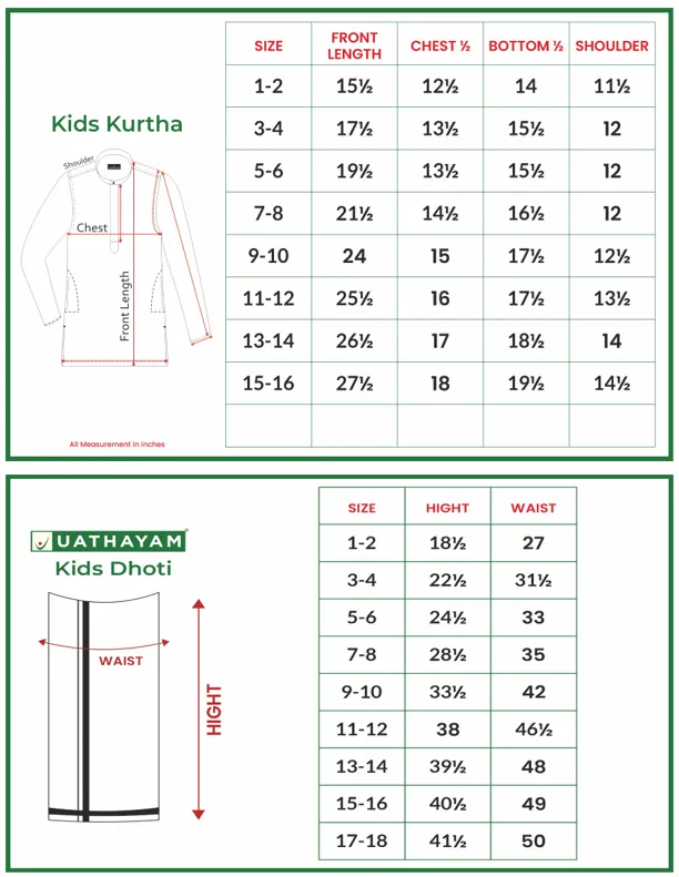 Exotic - Sea Blue Kurta and Matching Fixit Dhoti 2 In 1 Set For Kids | Uathayam