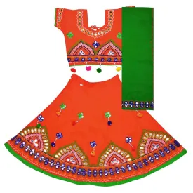 Girl's Cotton Ghaghra Choli, Leghnga Choli, Chania Choli 143org