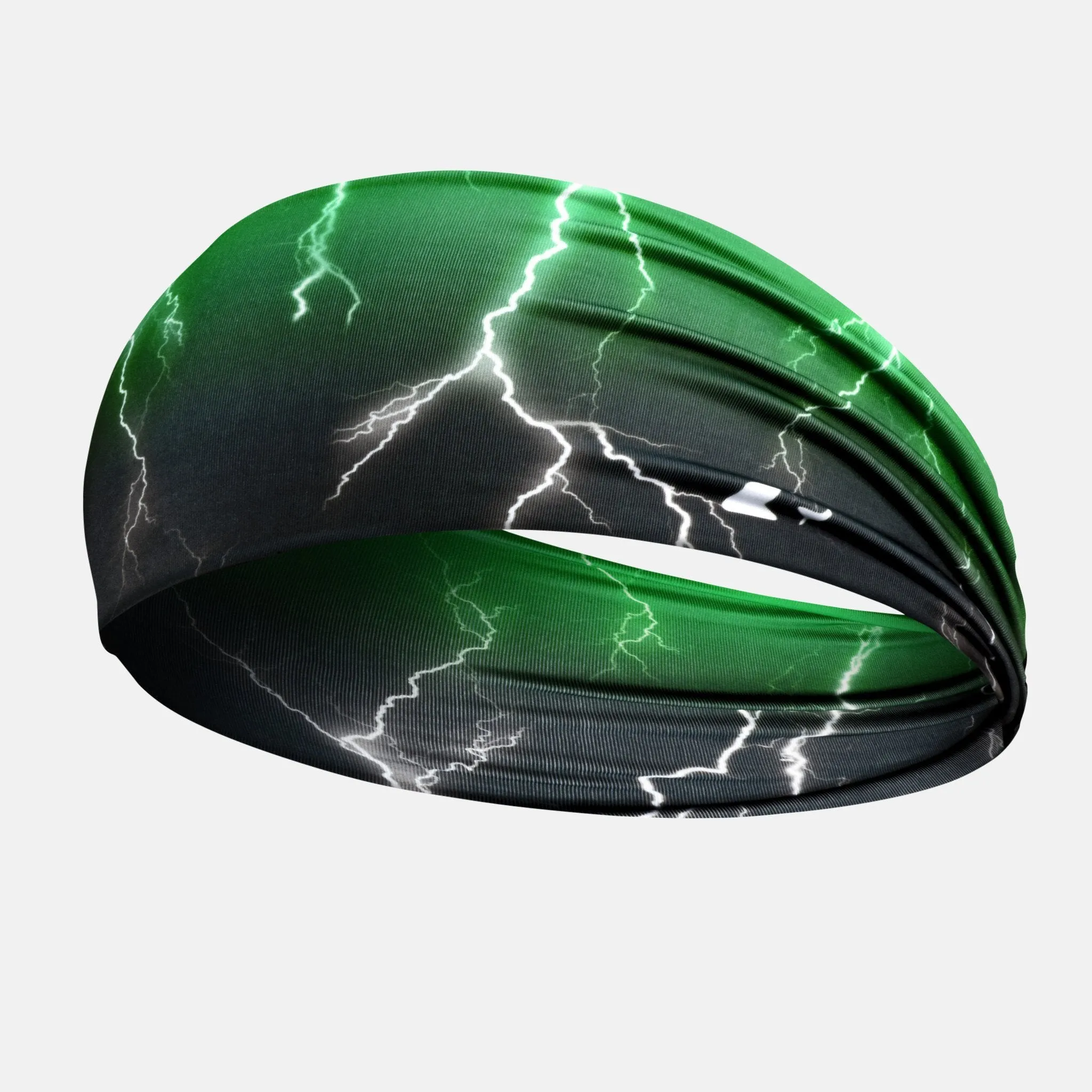 Green lightning Double-sided Wide Headband