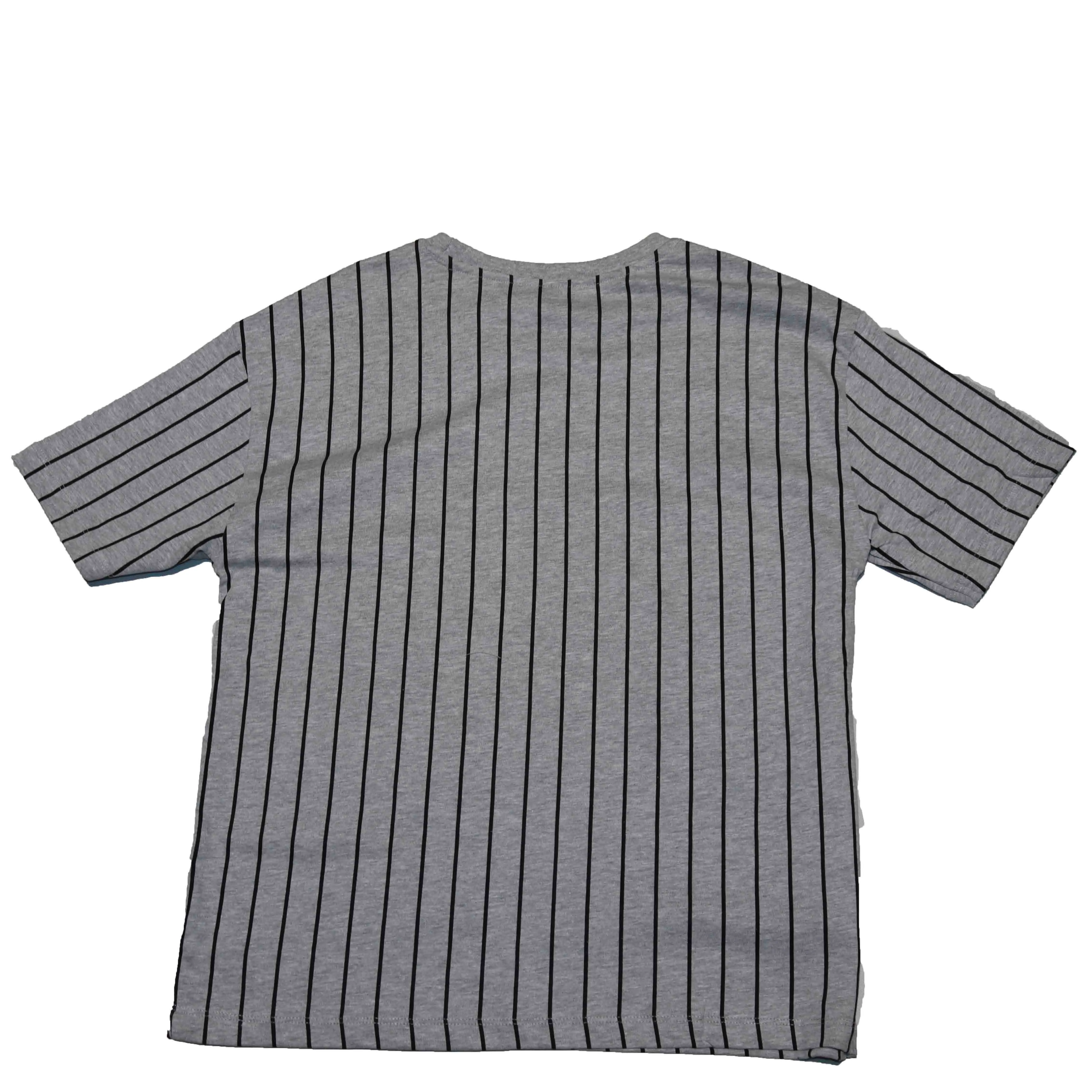 Grey Brazil Stripe Oversize Tshirt