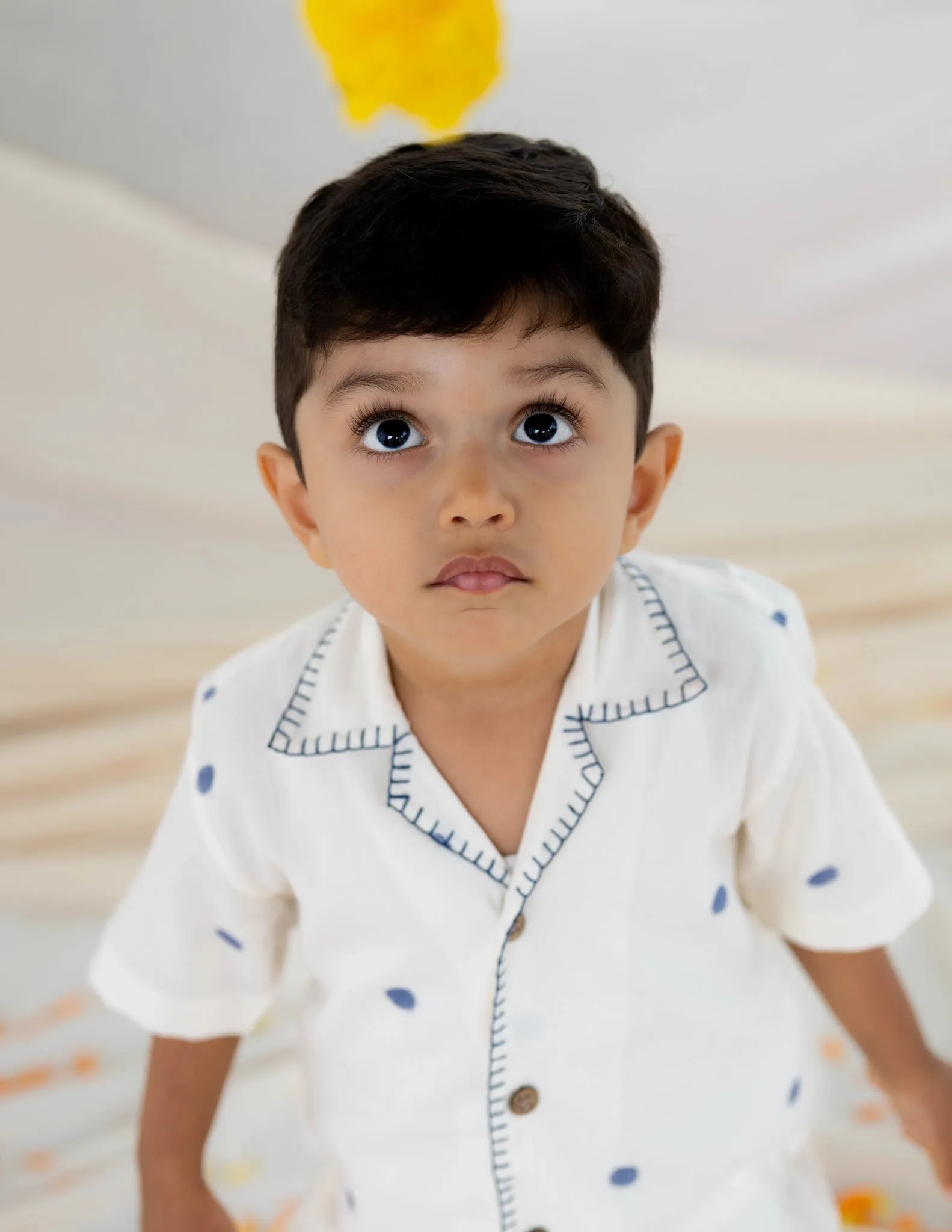 Handwoven Cotton Shirt for Kids | Classic Collar | Jamdani Weave