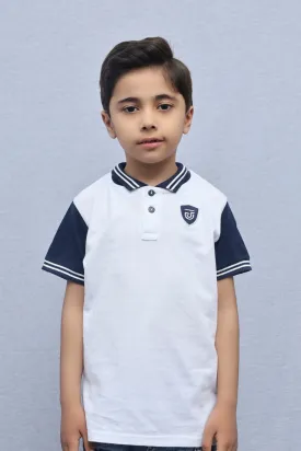 Kids Collared Polo Shirt White