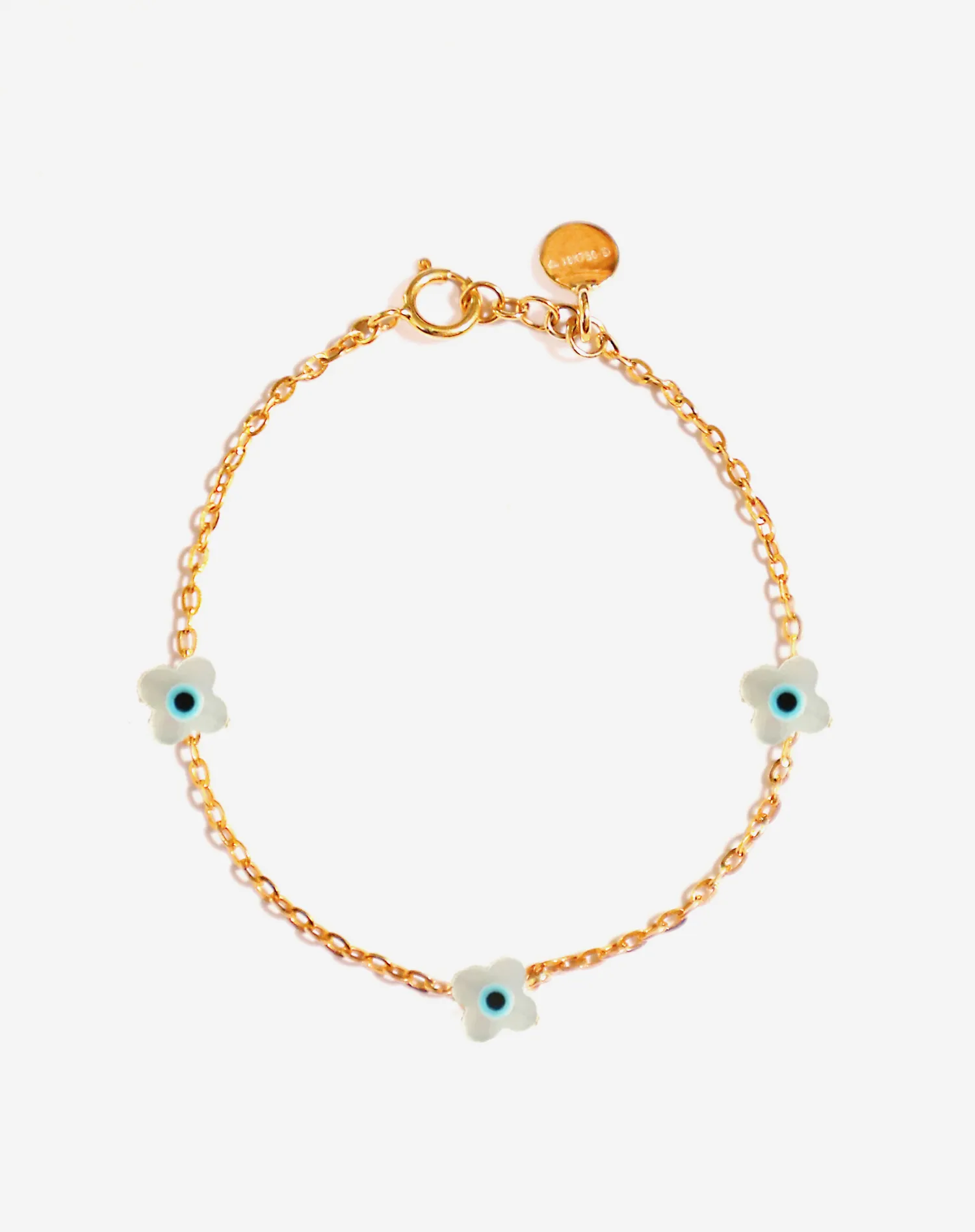 Kids Three Clover Evil Eye Bracelet