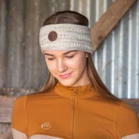 Logo Cable Knit Headband - Flecked Neutral