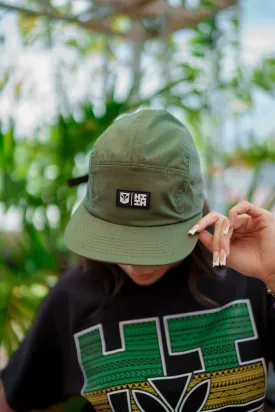 OLIVE SIMPLE LOGO 5-PANEL HAT (ALL SALES FINAL)