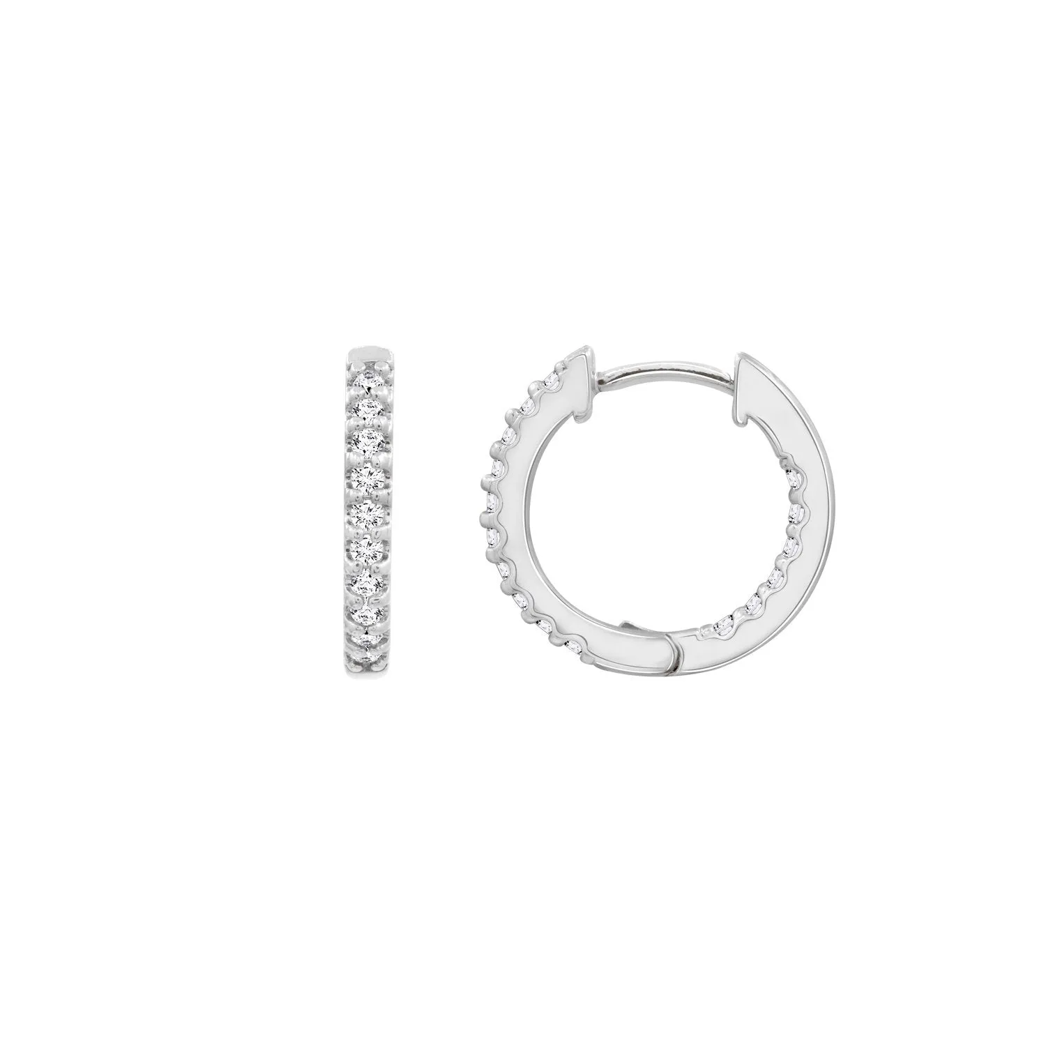 Pave Hoop Earrings