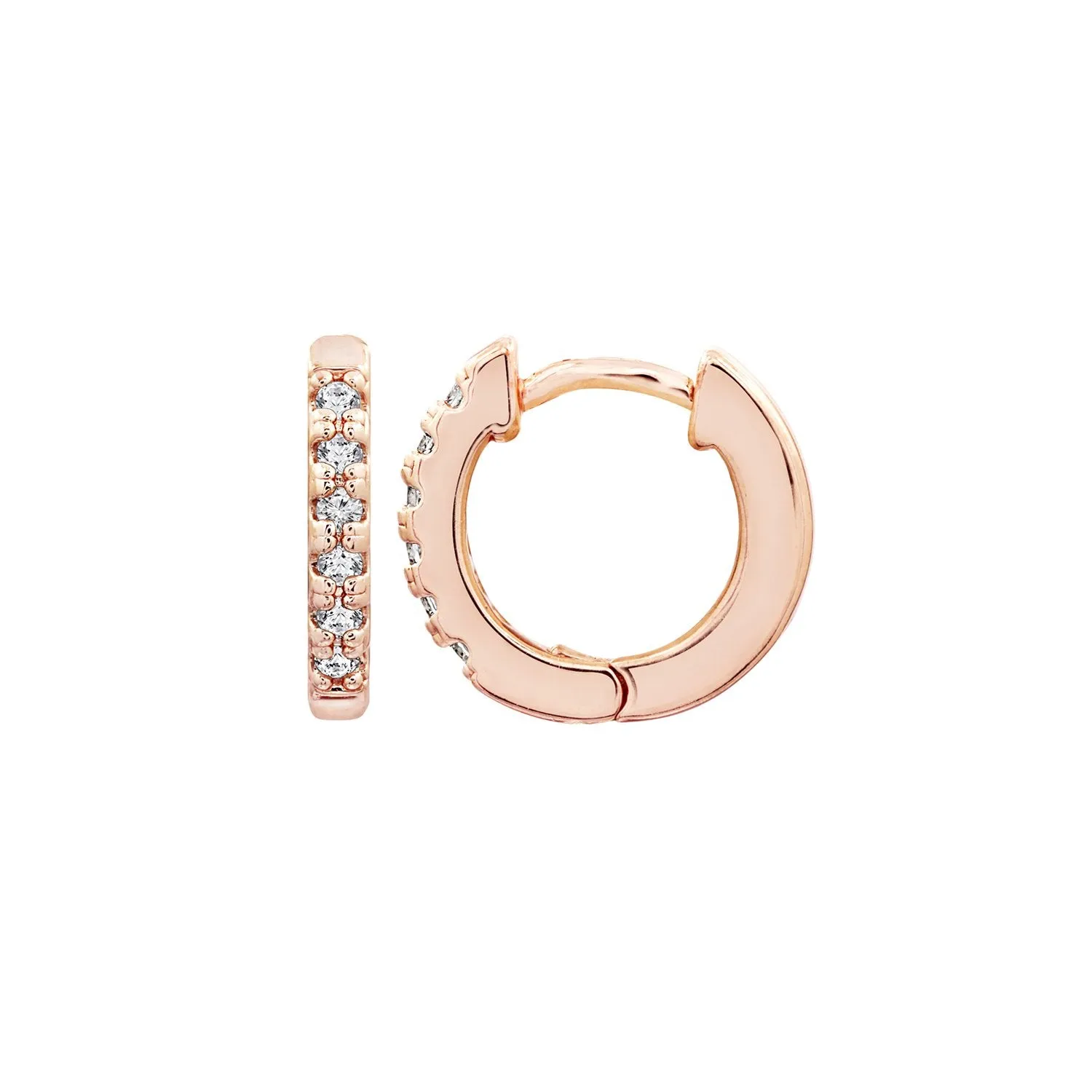 Pave Hoop Earrings