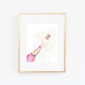 PINK CHAMPAGNE PRINT