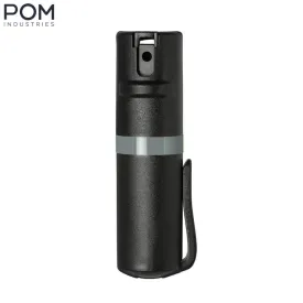 POM Clip Pepper Spray - Black & Grey (1.40% MC)