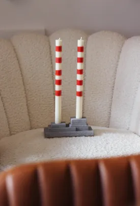 Deluxe Poolbeg Chimney Candle and Holder Set: Unique Irish Home Décor Gift