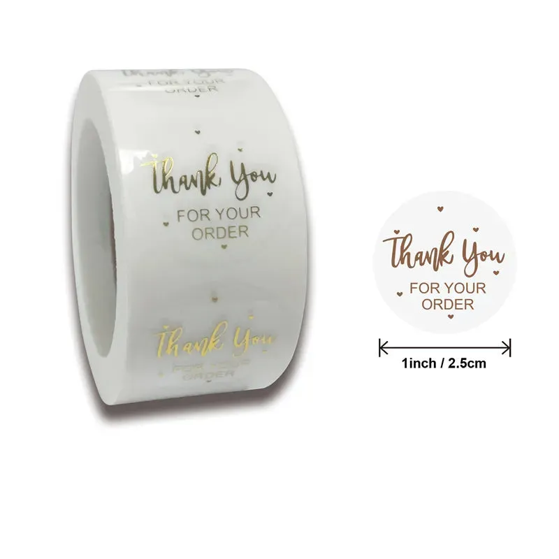 Rustic Kraft Paper "Thank You" Stickers - Perfect for Wedding Parties