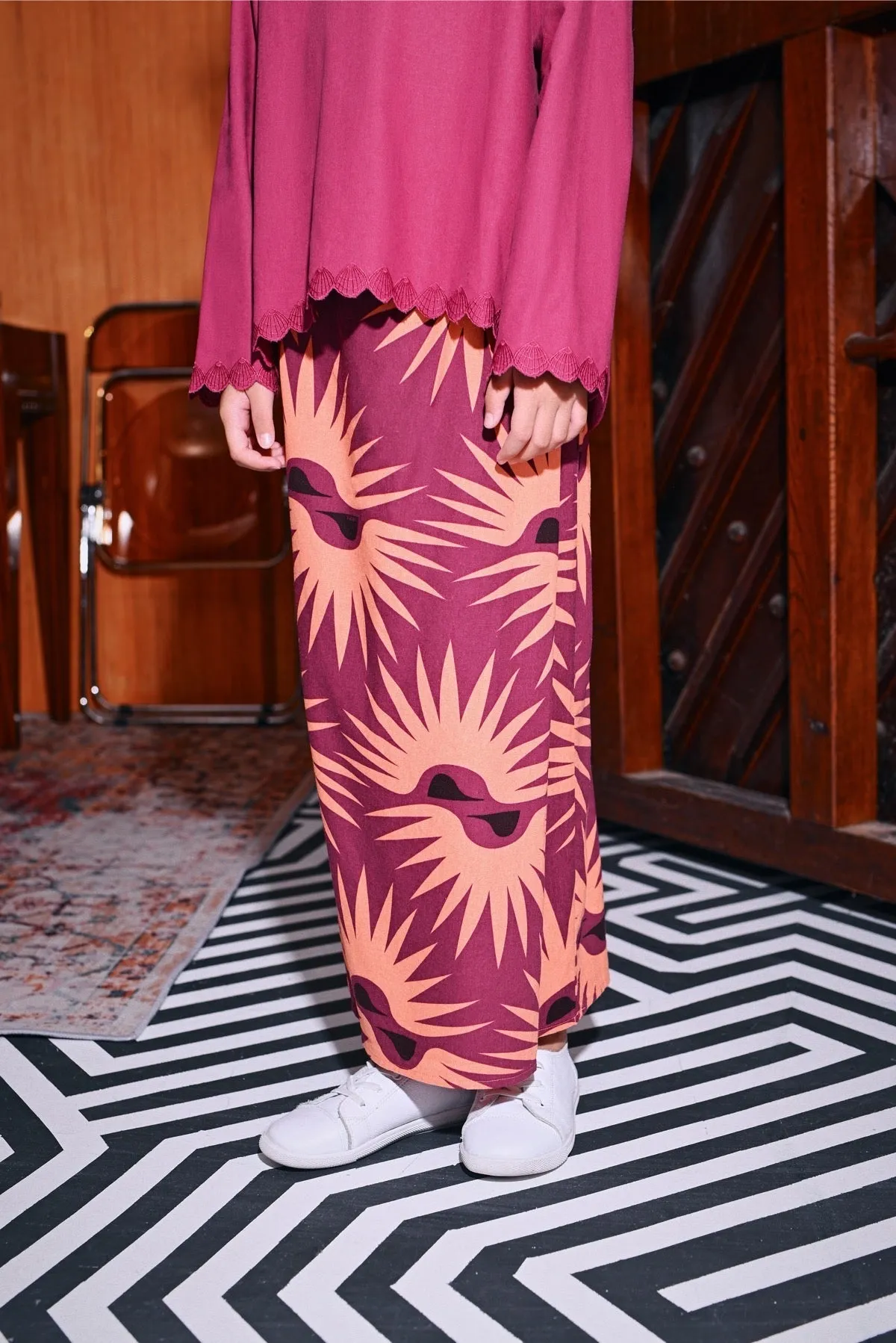 The Congkak Folded Skirt - Edge