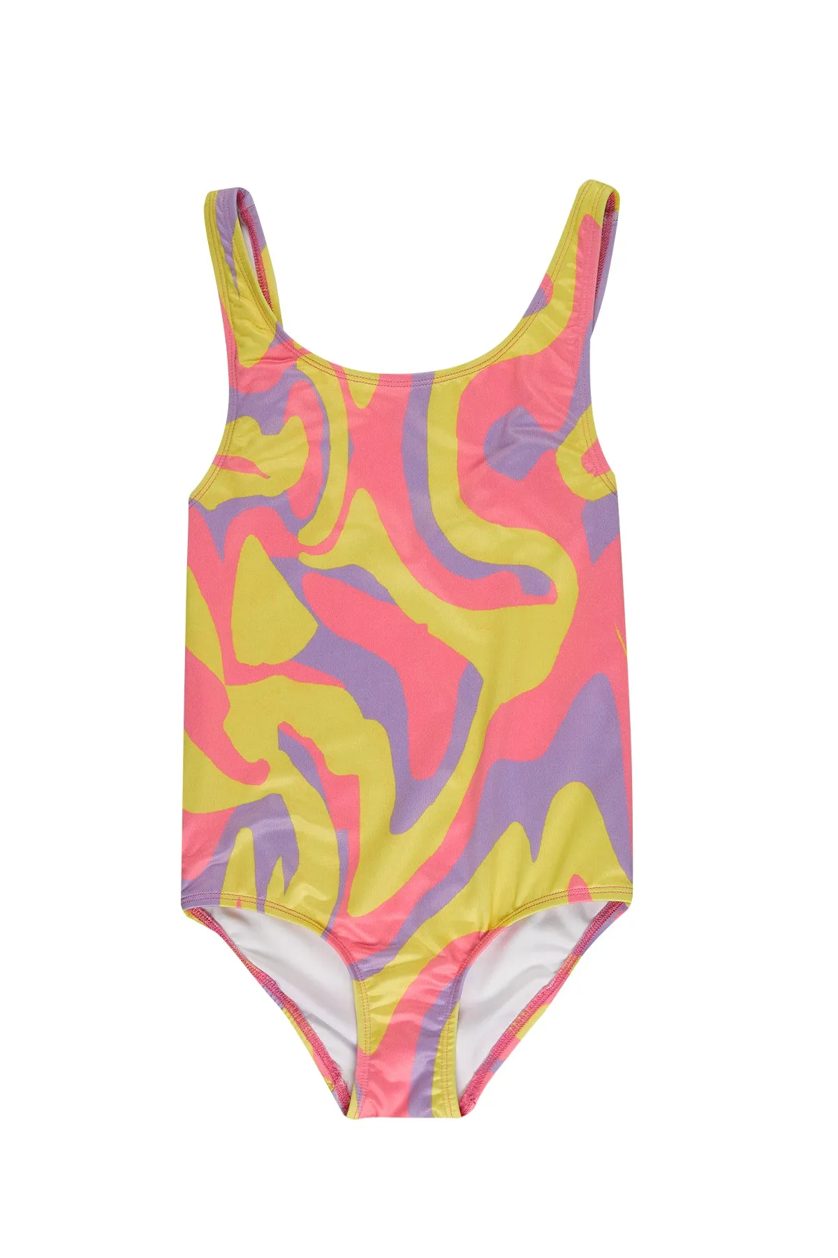 WAVY PRINT SWIMSUIT