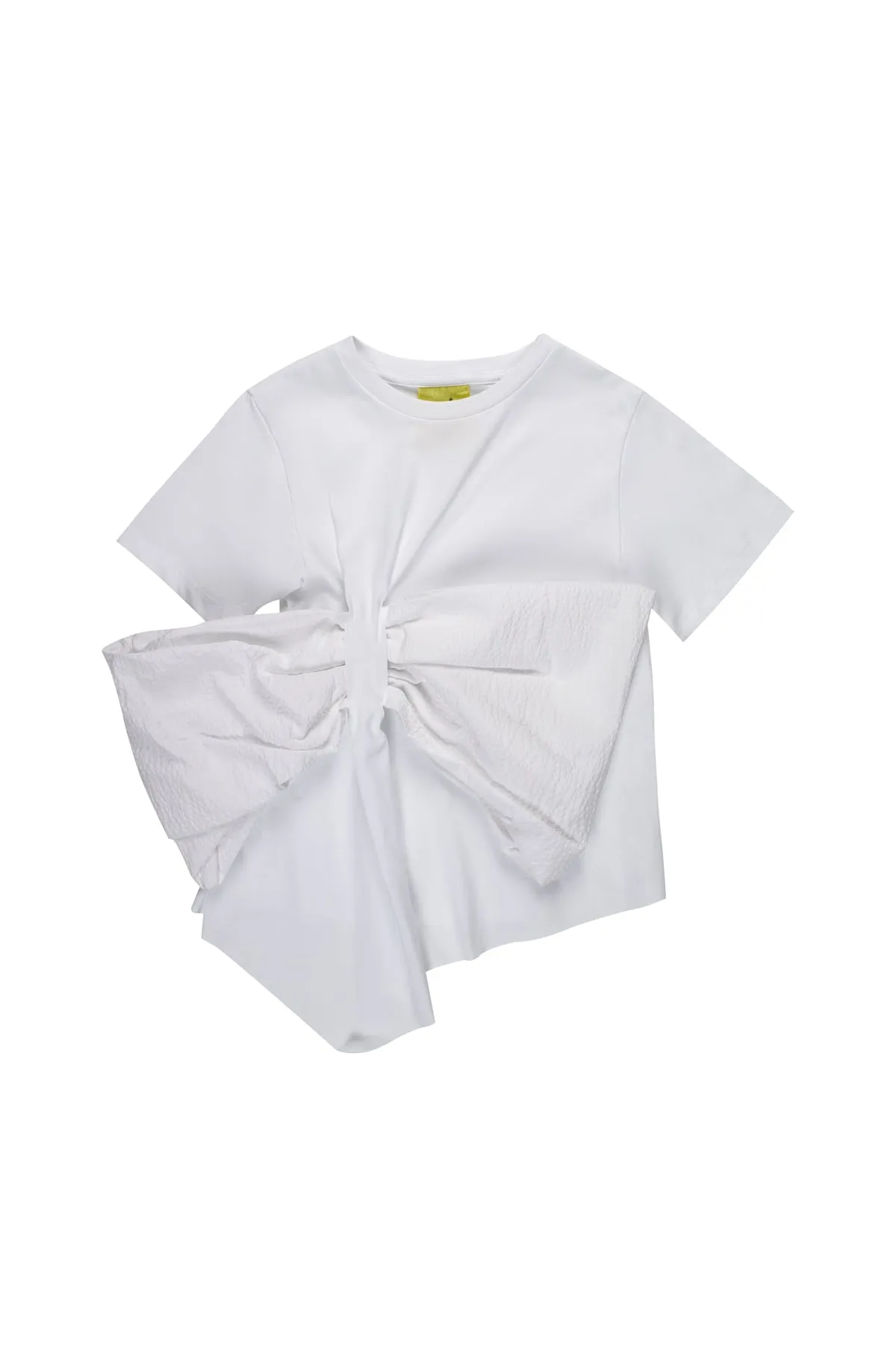 WHITE BOW T SHIRT