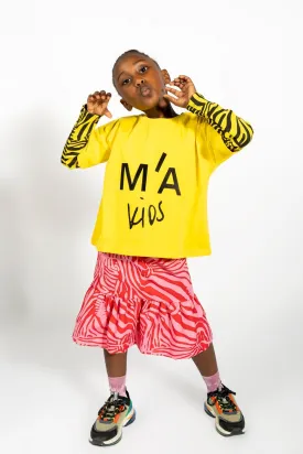 YELLOW EMBROIDERED T-SHIRT